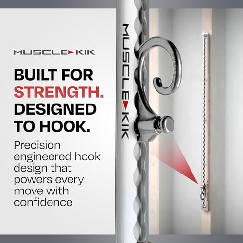 Wall-Mounted Fitness Anchor System Pack of 2 - Silver Adjustable Space-Saving Home Gym