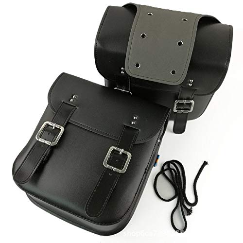 SENQI Retro Bicycle Rack Bag Leather Rear Rack Bike Bags Robust Rear Seatpost Bag for Retro Bicycle Saddle Rack Accessories(Black)