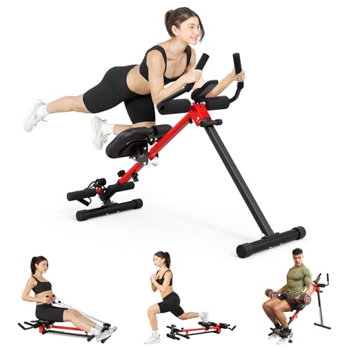 Yoleo Ab Machine for Home 2-in-1 Adjustable Ab Trainer V1.0 with Foam