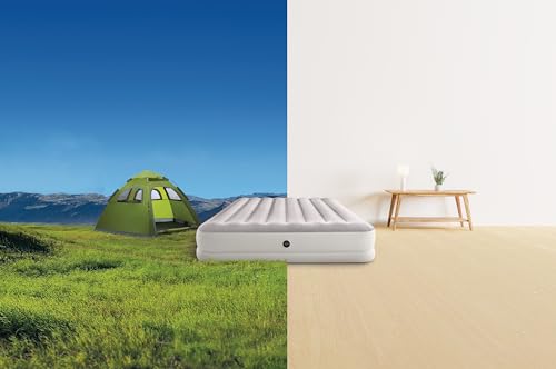 Queen Dura-Beam Mid-Rise Air Mattress with Fiber-Tech & USB Quickfill Pump - Intex
