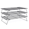Black 16x10 Inch 3-Tier Cooling Rack for Baking and Cooking