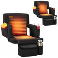 20.5 Inch Heated Stadium Seats 2 Pack with Back Support & Dual-Zone Heat - Portable Bleacher Chairs