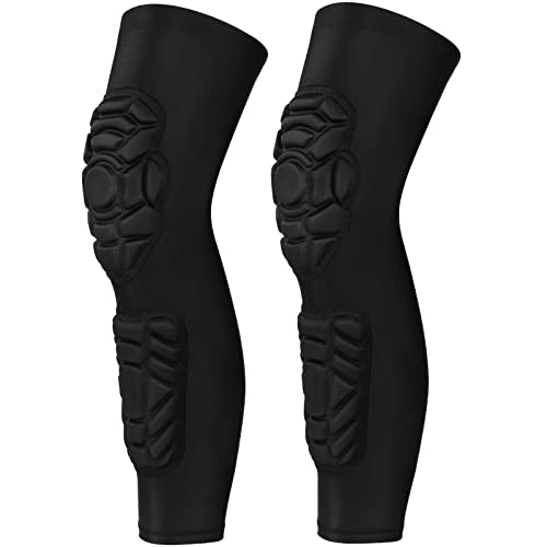 GUOZI Large Padded Knee & Shin Guards Calf Pads Protector 2 Pack