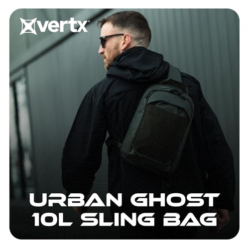 Vertx Urban Ghost Tactical Sling Bag - 10L Black CCW Carry Pack with Rapid Access