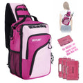 Goture Pink Crossbody Tackle Bag with 3x 3600 Trays & 1680D Durable Fabric