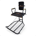 GSM Outdoors Big Game Hang-On Treestand - Lightweight Steel Hunting Platform with Flip-Back Seat
