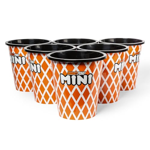 Mini Yard Pong and Basketball Game Set with 12 Buckets, 2 Balls, Carrying Bag & Pump