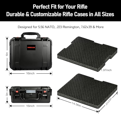 HOSOCASE 2-Layer Waterproof Ammo Storage Box 1004 Rounds for 5.56/.223