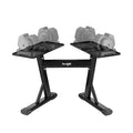 Yes4All Adjustable Dumbbell Stand - 160 lb Capacity, Spotter & Weight Rack with Strap
