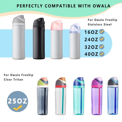Dusty Blue NTIERA Replacement Lid for Owala Freesip Water Bottle 16oz-40oz