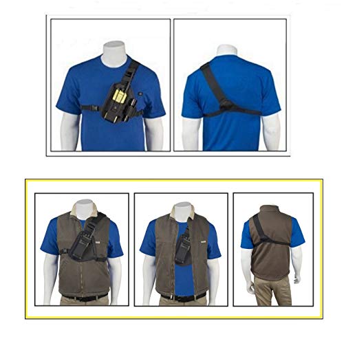 Radio Chest Harness with Adjustable Pouch for Two-Way Radios - Universal Fit
