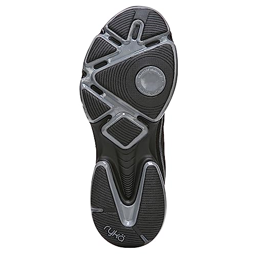 Women's Cross Training Shoes with Cushion & Support - Black/Gray/White, Size 7.5
