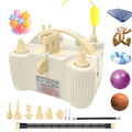White 4-in-1 Electric Balloon Pump for All Balloons & Inflatables - Portable High Power