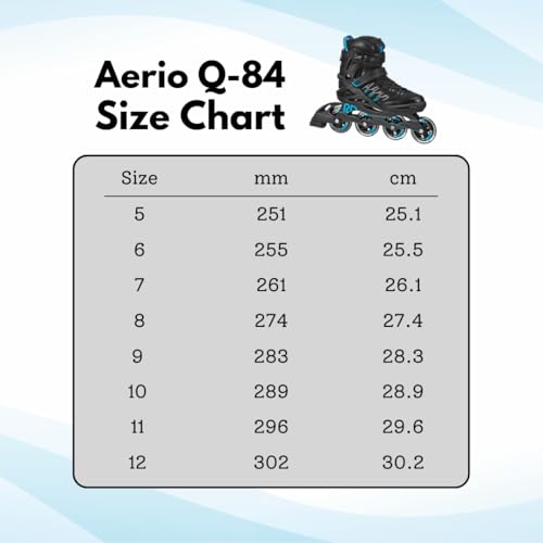 Roller Derby Aerio Q-84 Men's Inline Skates - Black/Blue - Size 10