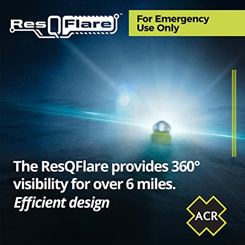 ACR ResQFlare Electronic Distress Signal & USCG Approved Flag - Water-Resistant, 6+ Mile Visibility