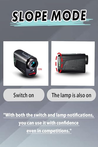 Golf Range Finder with Slope Switch and Pin Lock - Black / LCD, Max 1000YD