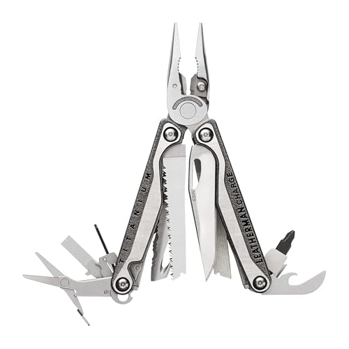 Leatherman Charge Plus TTI 19-in-1 Multi-Tool with Titanium Handles, EDC & Auto