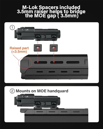 Rechargeable IR Illuminator & Laser Combo for Night Vision – Mlok/Picatinny Mount, 940nm IR Light & Laser, Waterproof, Safe Laser, Professional Use