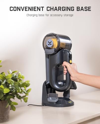 Fanttik V10 Ultra Deluxe Cordless Handheld Vacuum with 17kPa Suction, Foldable Nozzle & Charging Base