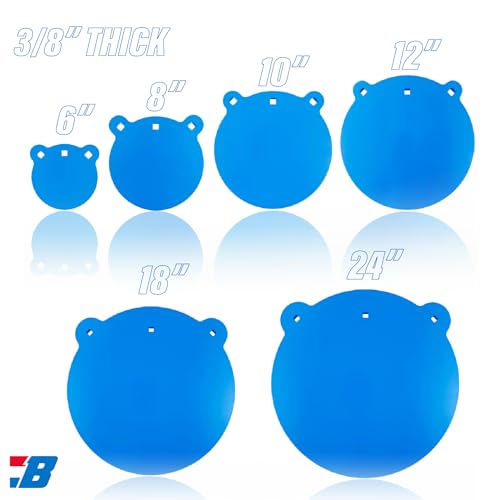 1/2 Inch Thick AR500 Steel Shooting Target - Blue Round 10 Inch Gong