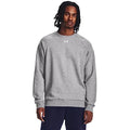 Under Armour Men's Rival Fleece Crew - Large / Castlerock Light Heather / White