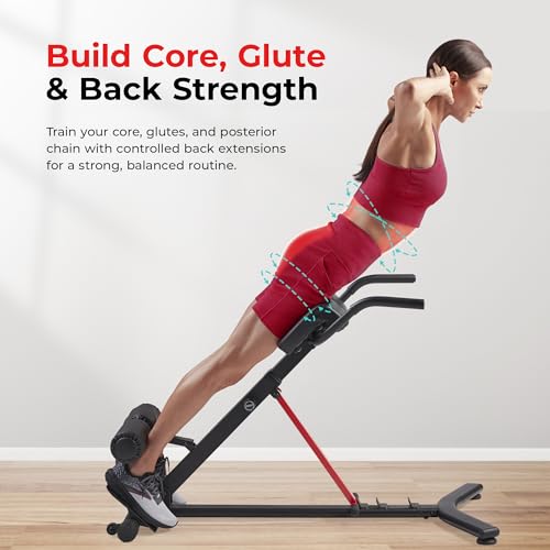 Roman Chair with Dip Bars - Multi-Function Back & Core Workout Bench - Dark Grey