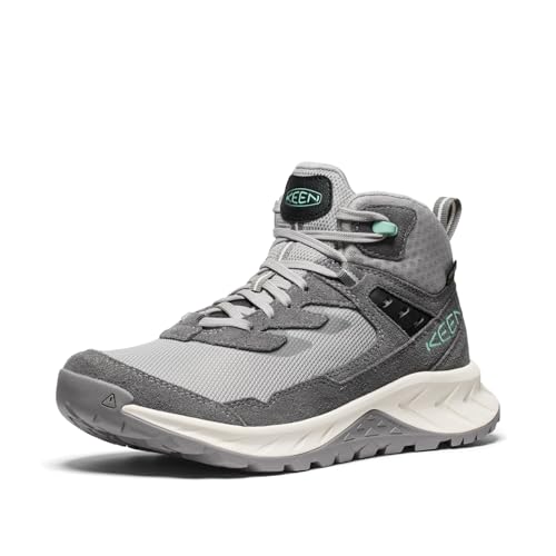 KEEN Women's Hightrail Mid Waterproof Hiking Boots Alloy/Lichen 10