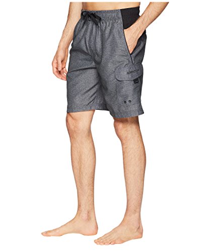 Speedo Men's Knee Length Swim Trunk - Heather Grey, Large, Quick-Dry