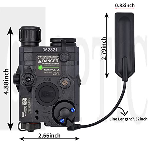 Black Airsoft PEQ 15 IR & Green Laser Sight with White LED Flashlight for AEG GBB CQB