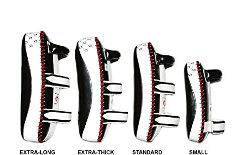 Fairtex Curved Muay Thai Pads - Black & White Standard Kickboxing Shield