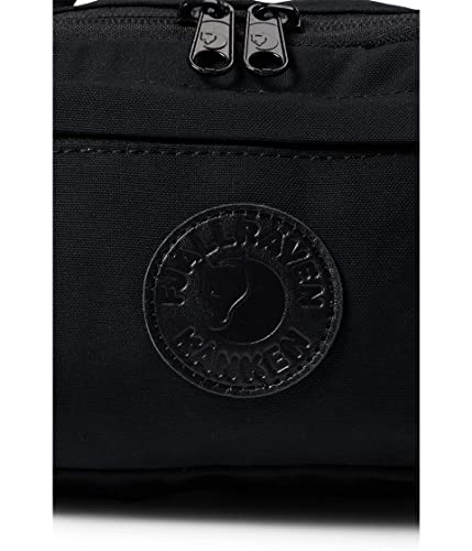Fjällräven Kanken No. 2 Black Hip Pack - Durable G-1000 Fabric, Leather Details