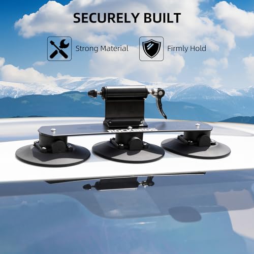Suction Cup Bike Rack for Car - Quick Release Aluminum Alloy 1 Bike - Black