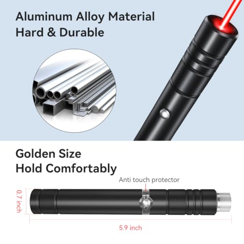 Rechargeable Laser Pointer with Green & Red Beams - Long Range, Tactical Light