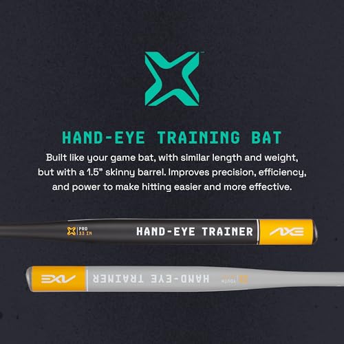 Hand-Eye Trainer Bat with Skinny Barrel - Youth Black and Yellow