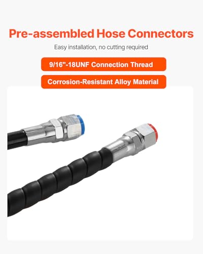 VEVOR 20ft Hydraulic Steering Hose Kit 2-Pack for Marine Outboard Systems up to 300 HP