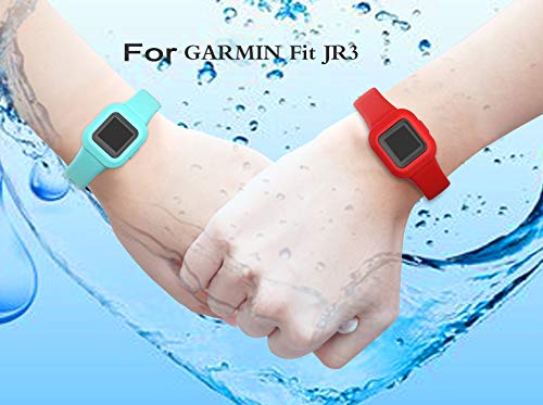 3-Pack Bands Compatible with Garmin vivofit JR.3 Tracker Replacement Soft Adjustable Silicone Bands Fit Wrist 5.1in~6.9in