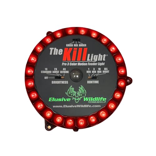 Motion Activated Wildlife Feeder Light with 3 Colors – Red, Green, Amber