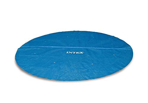 Intex 18ft Round Solar Pool Cover for Above Ground Pools - Easy Heat & Debris Protection