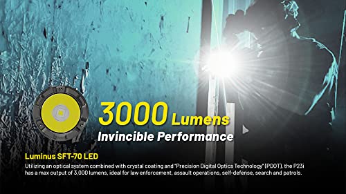 Nitecore P23i Tactical Flashlight 3000 Lumens USB-C Rechargeable Long Throw