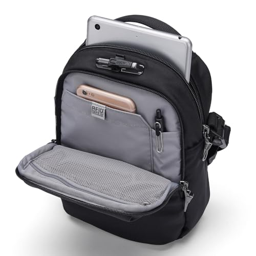 Pacsafe V Companion Crossbody Bag - One Size Jet Black RFID Lockable