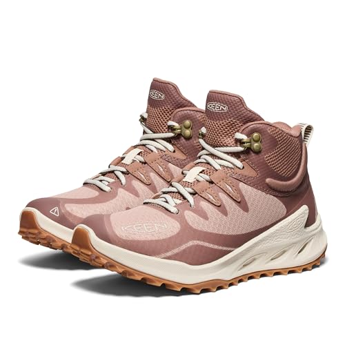 KEEN Zionic Mid Height Waterproof All Terrain Women's Hiking Shoes - Warm Taupe/Birch / Size 9