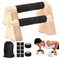 Wooden Parallettes Bars - 2 Pack for Handstand & Bodyweight Training