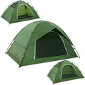Waterproof 4-Person Camping Tent - Easy Setup for Family & Hiking, Green