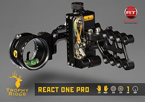 Trophy Ridge React One Pro Bow Sight - Right Hand, 0.01, Accuracy up to 100 Yards