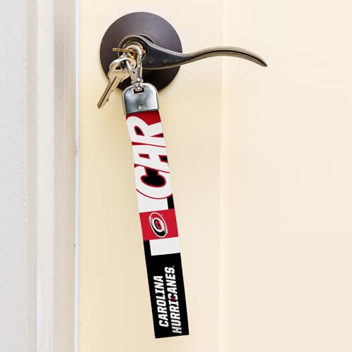 NHL Hockey Wrist Lanyard Keychain Holder - Carolina Hurricanes Fan Accessory