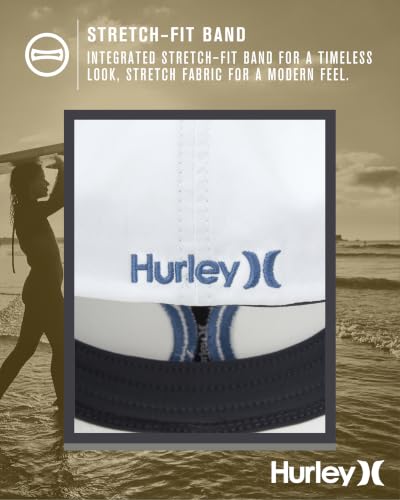 Hurley Men's Fitted Baseball Cap - One & Only Flexfit Summit White S-M