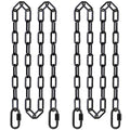 Black 100-Inch Swing Chain Set - Heavy Duty Plastic Coated Hanging Chains, 2 Pack
