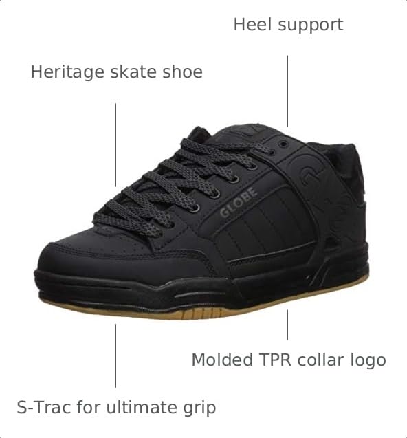 Globe Men's Tilt Skateboarding Shoes - Dark Shadow Nubuck, Size 11.5