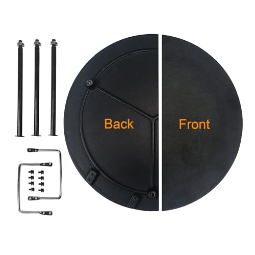 18-Inch Cast Iron Campfire Grill Pan with Carrier Bag - Outdoor & Indoor Use