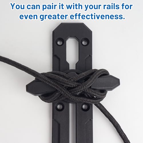 Kayak Track Mount Anchor Cleat 2 Pack - Rope Cleats for Kayak Rail Mount Accessories